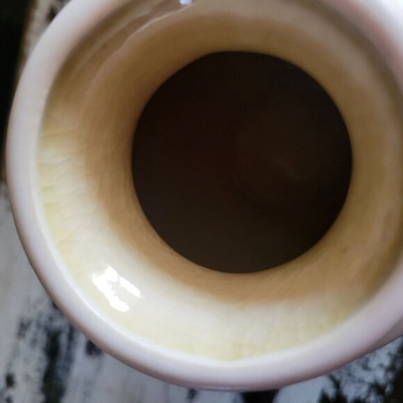 Artist Signed Studio Pottery Vase With Fish Design White Handmade Unique Vase - Picture 6 of 8